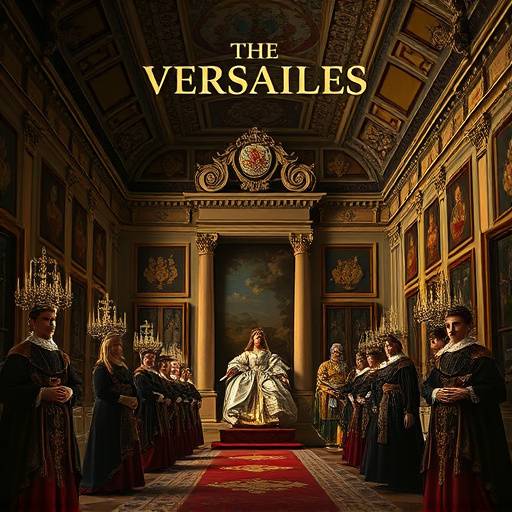 Affiche de la série 'Versailles' - Un drame historique se déroulant à la cour de Louis XIV.